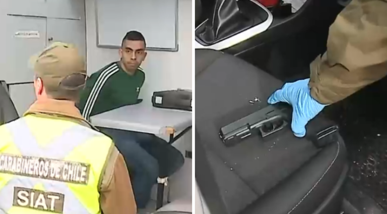 Portaba pistola y manejaba drogado: La sorprendente detención de conductor durante fiscalización en PAC