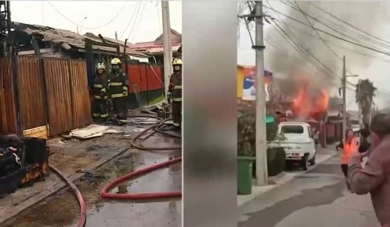 Incendio en Puente Alto consumió una vivienda y dejó 8 personas damnificadas