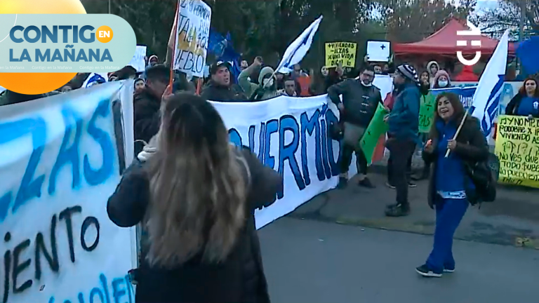 Manifestación en Peñalolén: Habitantes de Lo Hermida exigen audiencia con ministro Marcel