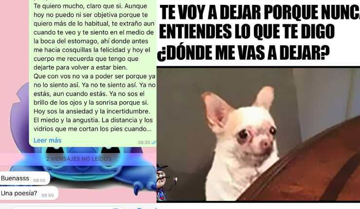 La llenaron de memes: Terminó con su pololo por WhatsApp con dedicado mensaje y él dio insólita respuesta
