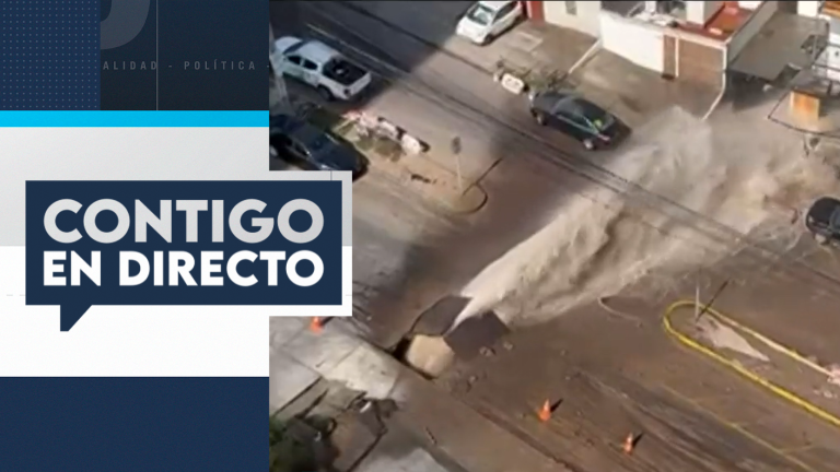 Temen presencia de socavones: Los daños que provocó gigantesca rotura de matriz en Iquique