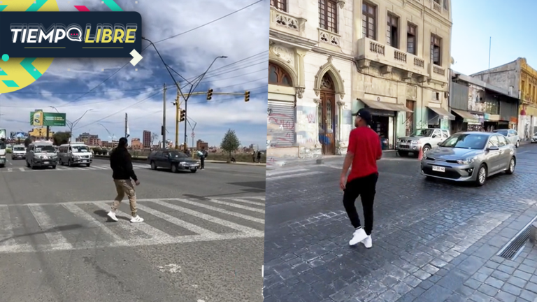 “¡Tengo miedo!”: Tiktoker boliviano se vuelve viral al comparar cómo es cruzar un paso de cebra en Chile y Bolivia