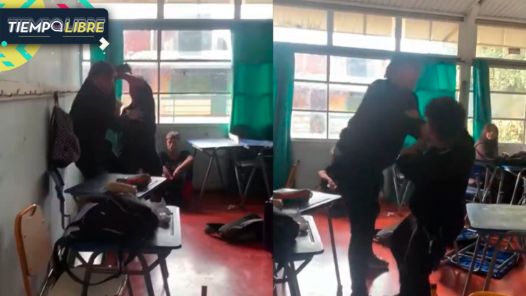 “¡No le peguí al profe!”: Registran agresión de alumno a docente en colegio de Buin