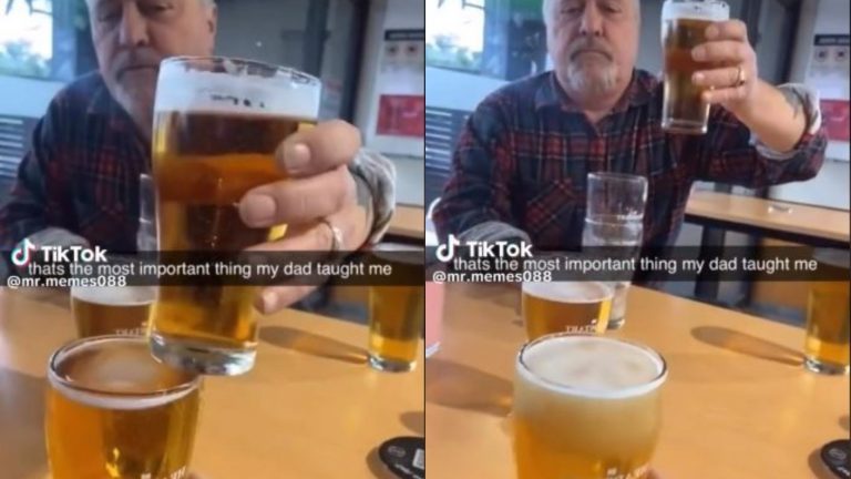 ¿Habrá que probarlo? Padre le enseñó infalible truco a su hija para que la cerveza no provoque hinchazón