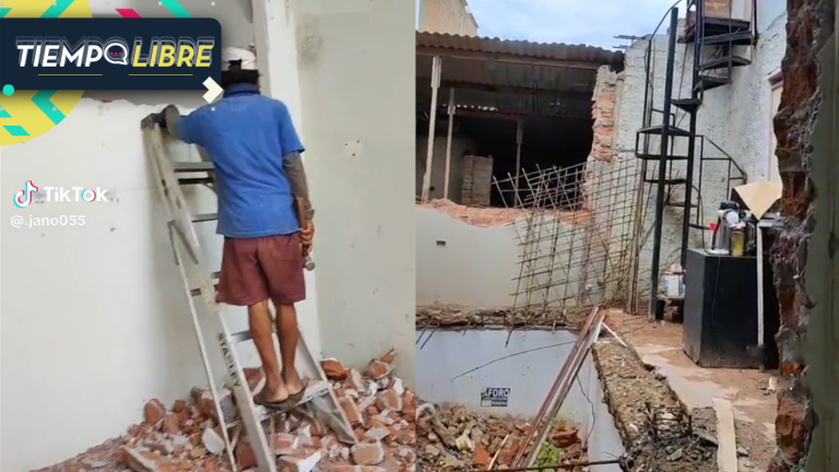 ¡Drástica medida! Hombre destruyó ampliación construida en casa de sus suegros