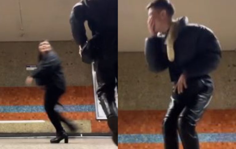 Pensó que le iba a robar: Tiktoker protagonizó infartante chascarro en el Metro de Santiago