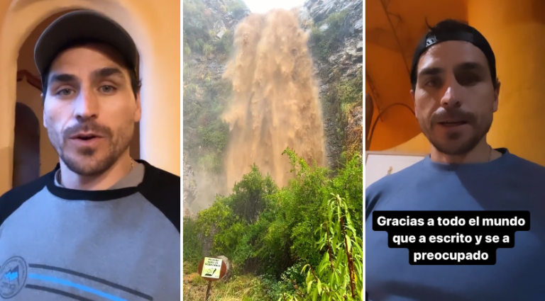 Pangal Andrade preocupó al mostrar efectos de las lluvias en Cajón del Maipo: 