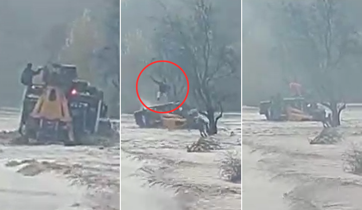 Captan volcamiento de camión tras desborde de río en el Maule: Pasajero realizó desesperado salto