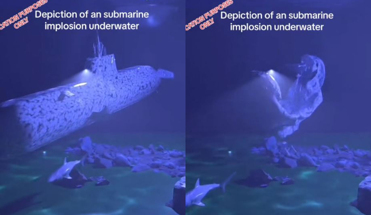 Viralizan recreación de cómo habría implosionado el sumergible que se dirigía al Titanic