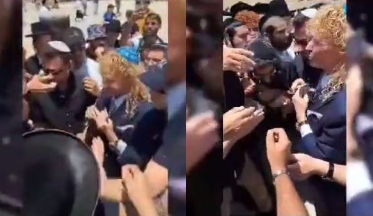 ¡Locura total! Medios internacional captaron a Leonardo Farkas regalando dinero en Jerusalén