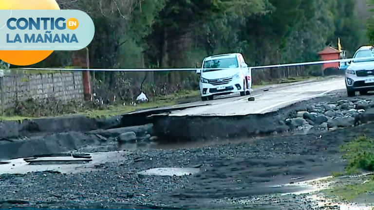 Socavón en Chillancito aisló a pobladores: “El río salió con demasiada fuerza”