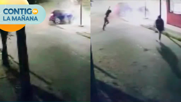 ¡Impactante registro! Delincuentes se fugaron tras impactar contra árbol