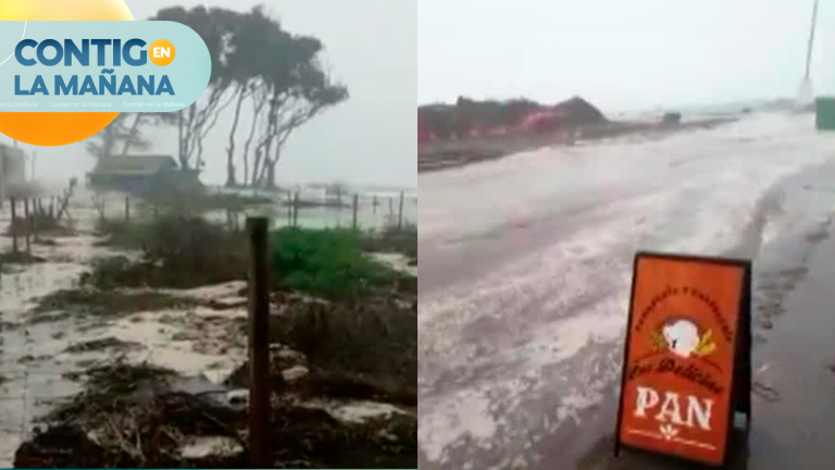 Impactantes marejadas arrasan con casas y caminos en Coelemu