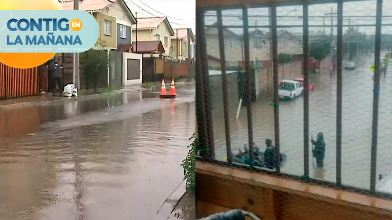 Inundaciones en calles de Maipú: Vecinos no pueden salir de sus casas