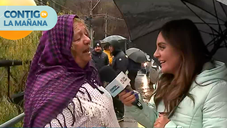 “Ahora sí que me van a ...”: El exabrupto de mujer en pleno despacho sobre lluvias en matinal