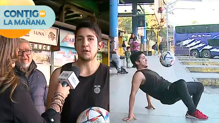 ¡Increíble! Campeón nacional de futbol freestyle sorprendió a Dani Muñoz con sus trucos