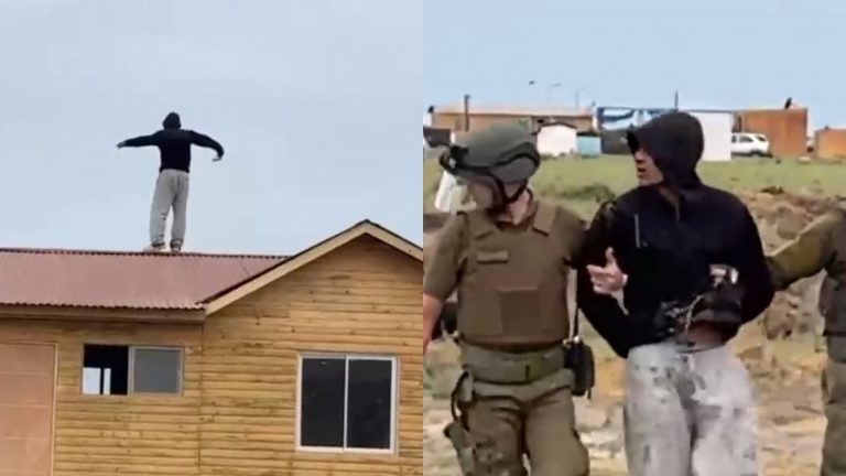 Habitante se subió al techo y fue detenido: Enfrentamientos marcaron el desalojo de toma VIP en Arica