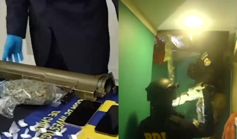 Incautan bazuca anti tanques en Peñaflor: Era usada por clan familiar dedicado al narcotráfico