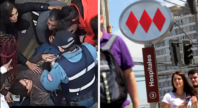 En plena estación: Mujer dio a luz a guagua en Metro de Santiago y funcionario cortó el cordón umbilical