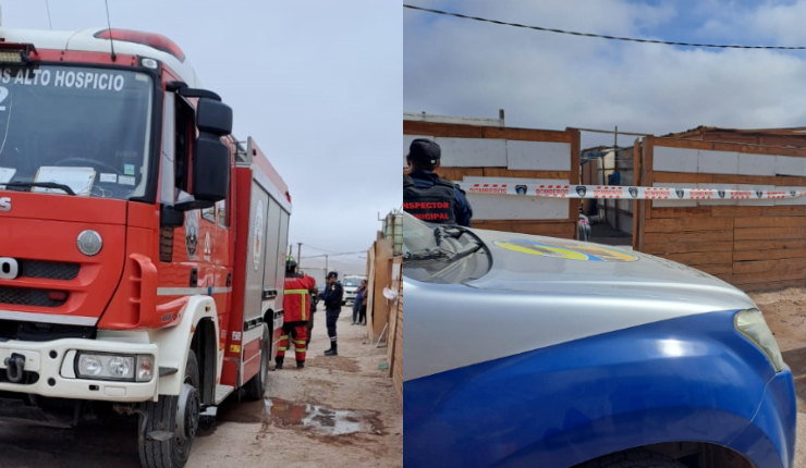 Incendio al interior de una toma en Alto Hospicio dejó tres niños fallecidos: Investigan origen del siniestro