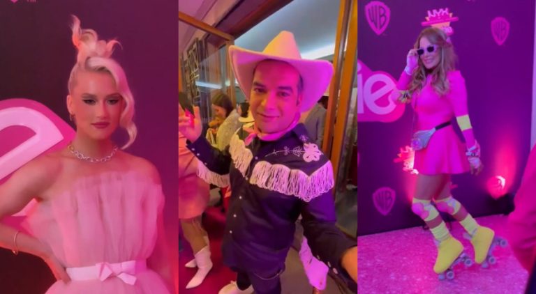 Celebridades chilenas lucieron sus mejores looks en evento de Barbie: Cathy Barriga llegó en patines