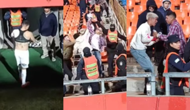 ¡Tironeos van y vienen! Matías Catalán provoca inesperada pelea entre hinchas tras obsequiar su camiseta