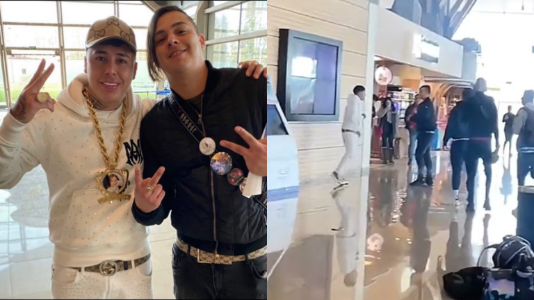 “Te dio la pera”: Cantantes urbanos protagonizaron pelea a golpes en pleno aeropuerto