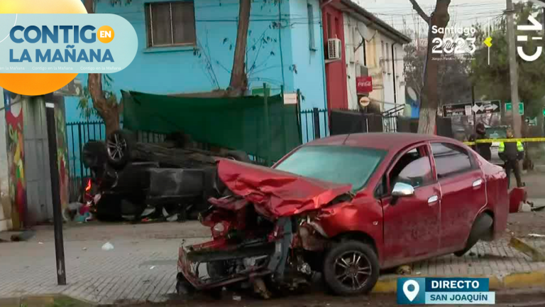 3 niños y 5 adultos heridos tras violento choque en San Joaquín