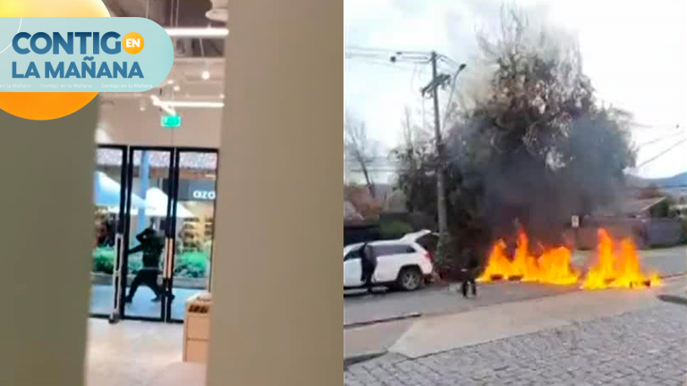 ¡Barricada incluida! 8 delincuentes asaltaron tienda en Mall La Dehesa