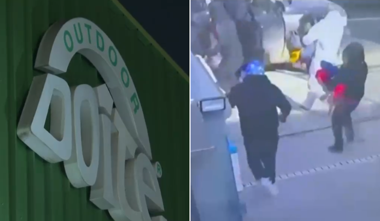 Con overoles y armas de fuego: Al menos 10 sujetos protagonizaron violento turbazo en outlet de Quilicura