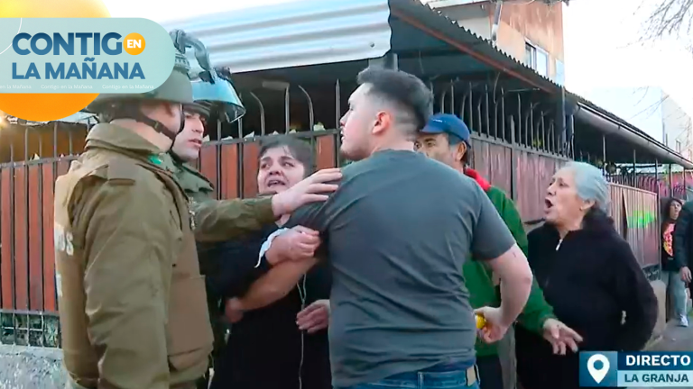 Se enfrentaron a Carabineros: Demolición de mausoleo en La Granja terminó con serios incidentes