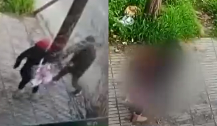 Registran momento exacto del asalto a carabinera: Fue baleada mientras esperaba la micro en Estación Central