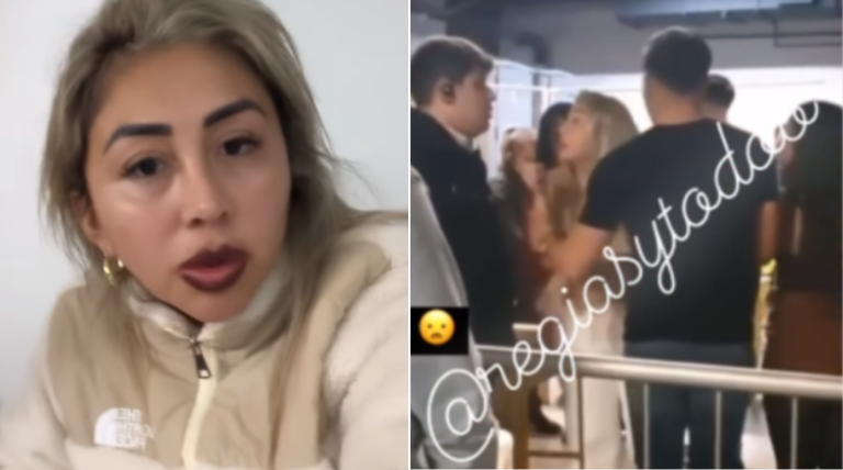 Captan a Naya Fácil agrediendo con una cachetada a guardia de seguridad de un club nocturno