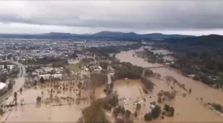 Talca bajo el agua: Impactante registro aéreo muestra consecuencias del sistema frontal