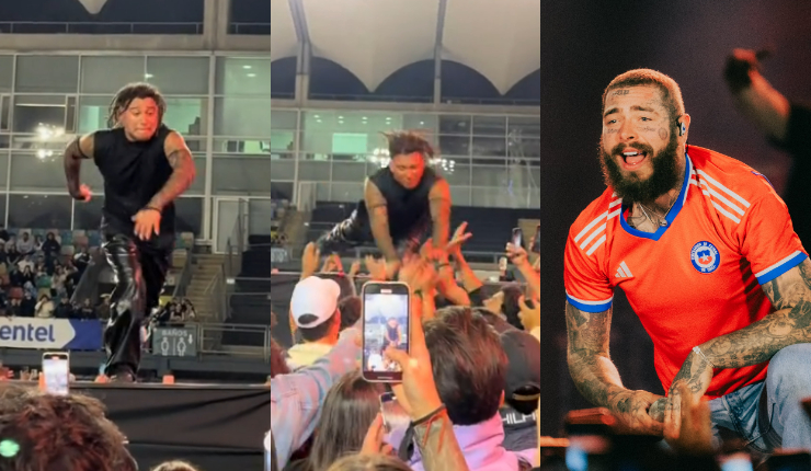 ¡Se fue con todo! Pablo Chill-E saltó al público en concierto de Post Malone y se volvió viral
