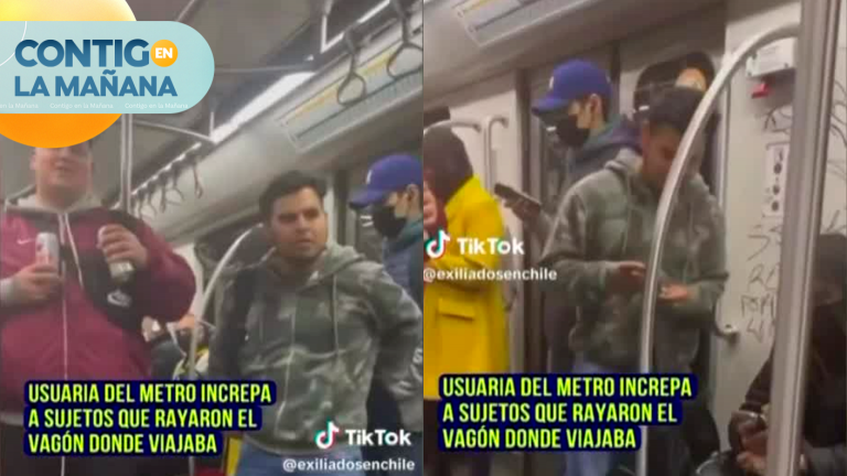 “¿Por qué no te rayas el p…?”: Usuaria molesta increpó a hombres que rayaban el metro