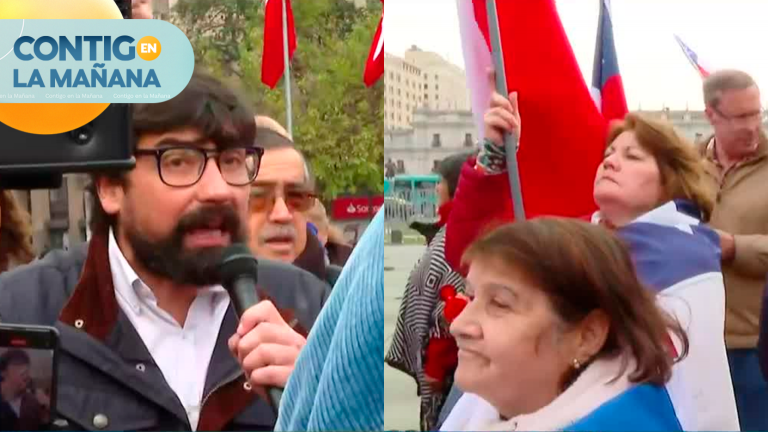 Liderados por Francisco Muñoz: Protesta fuera de La Moneda por escandaloso Caso Convenios