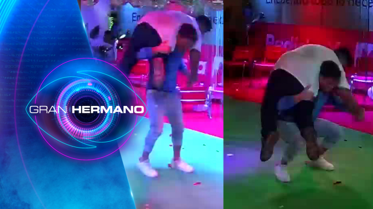 Puso a prueba su fuerza: Raimundo sorprendió al hacer sentadillas con Rubén sobre sus hombros
