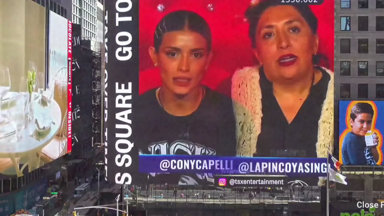 Coni y Pincoya otra vez cruzaron la frontera e hicieron estelar aparición en el icónico paseo de Times Square
