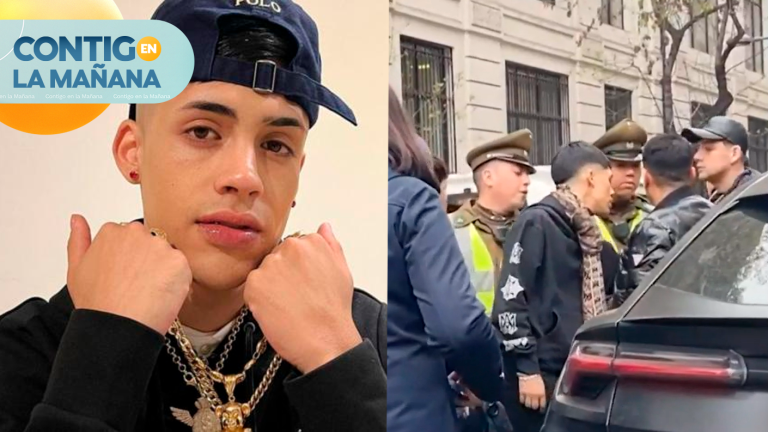 ¡Llegó una decena de Carabineros! Cris MJ fue detenido por porte de drogas