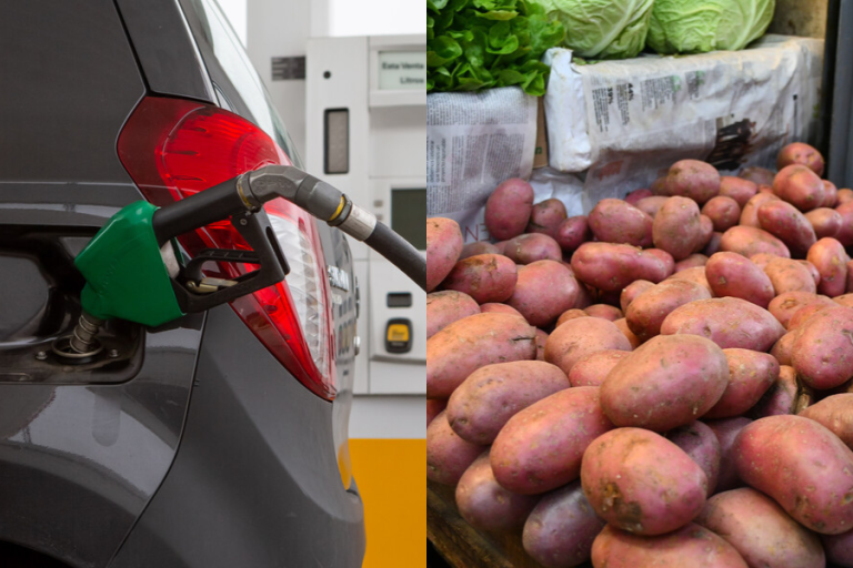 Gasolina y papa más caras: Los productos que subieron y bajaron en el IPC de agosto