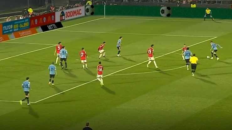 Duro golpe: Federico Valverde anotó el segundo gol para Uruguay ante Chile