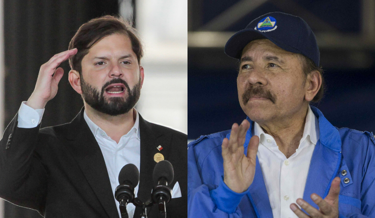 Daniel Ortega calificó al pdte. Boric de 
