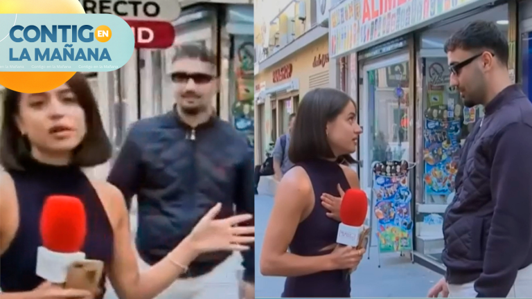 Indignante: Periodista española es acosada por un hombre en vivo