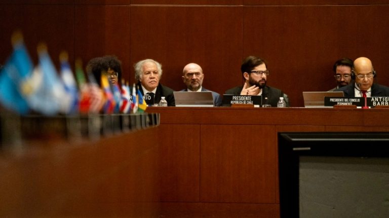 Presidente Boric expuso ante la OEA: Crisis climática, falta de agua y la transición ecológica fueron sus temas