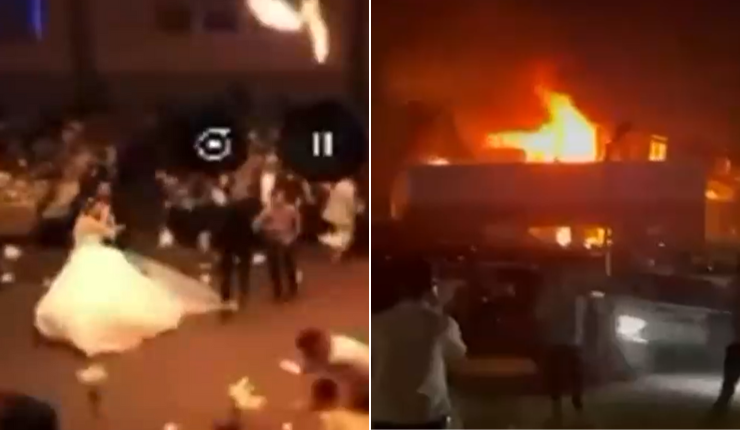 Trágica boda en Irak: Los dramáticos registros del incendio que dejó más de 100 muertos