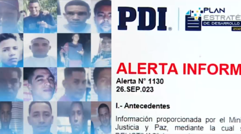 Tras fuga en Venezuela: PDI publica fotos de miembros del Tren de Aragua ante hipotético arribo a Chile