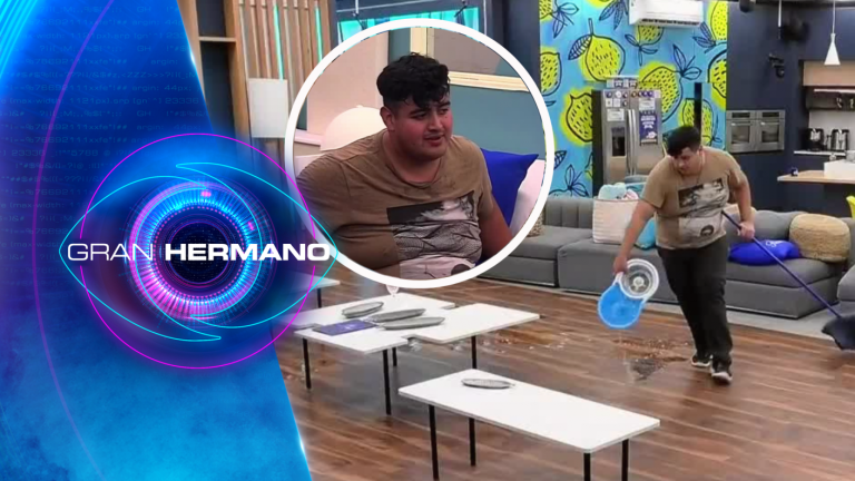 ¡Pura potencia! Rubén quedó exhausto tras hacer el aseo en Gran Hermano