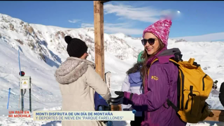 Un País En Mi Mochila: Monserrat Torrent se llenó de nieve en su visita a Farellones