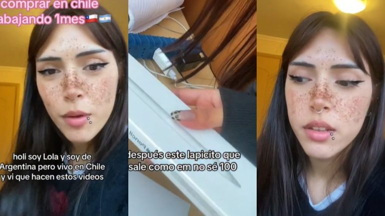 Tiktoker argentina desató polémica al mostrar todos lo que compró con sueldo en Chile: 